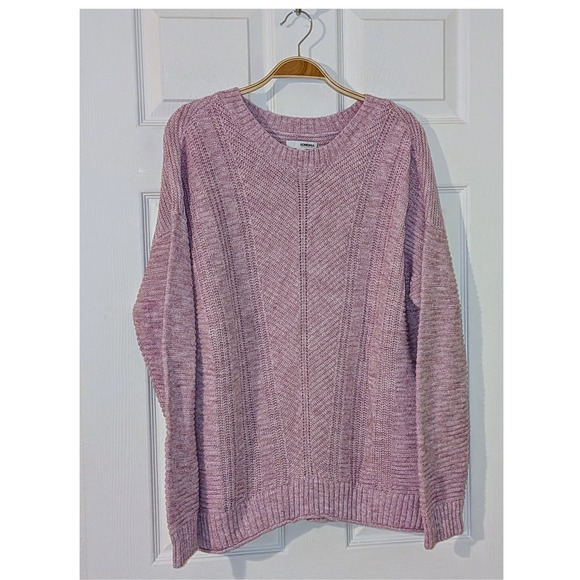 Sonoma Goods For Life Sweaters - SONOMA Goods for Life Women's Chevron Knit Sweater Rose Pullover Size L NWOT